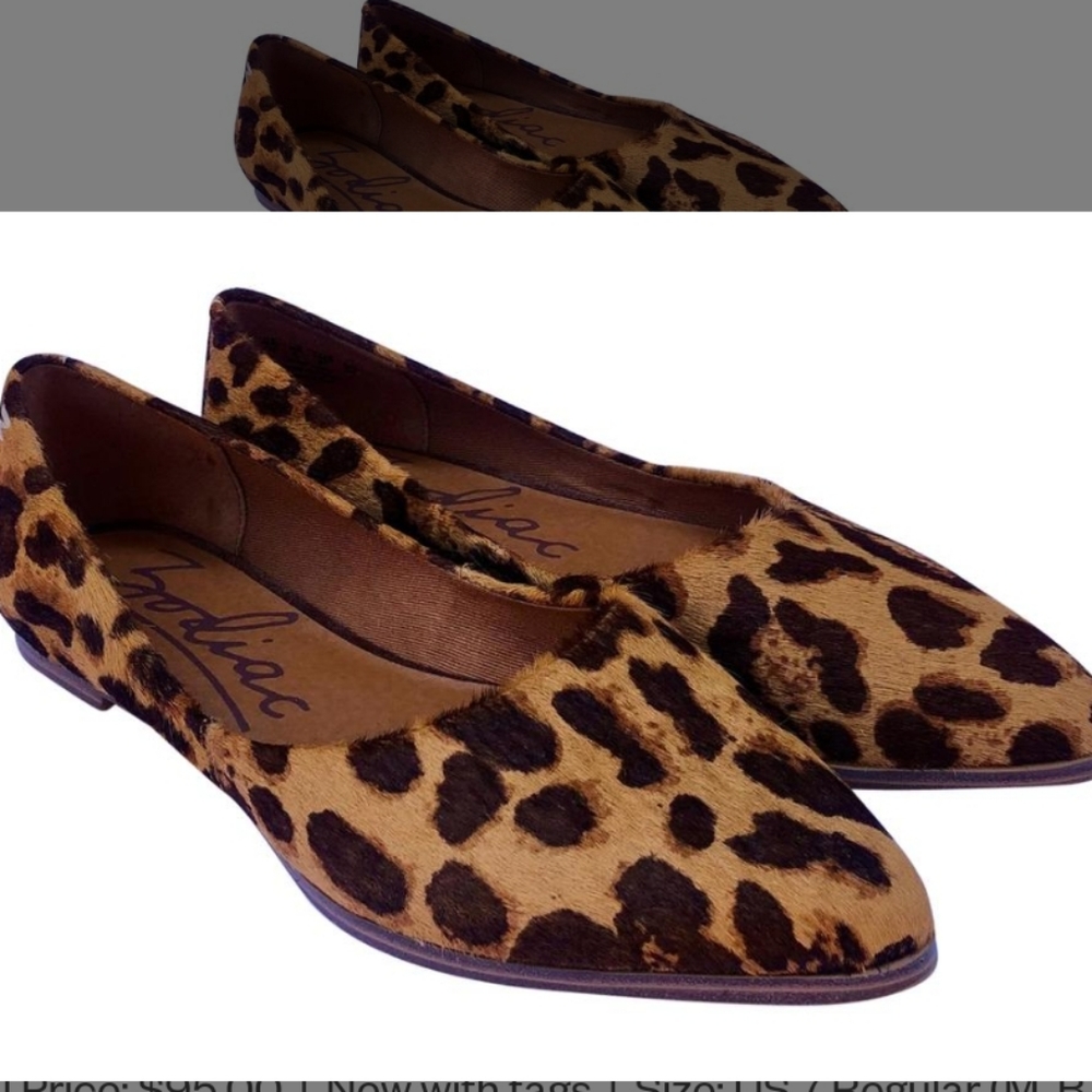 NEW Zodiac Flats size 7 1/2 Real Fur